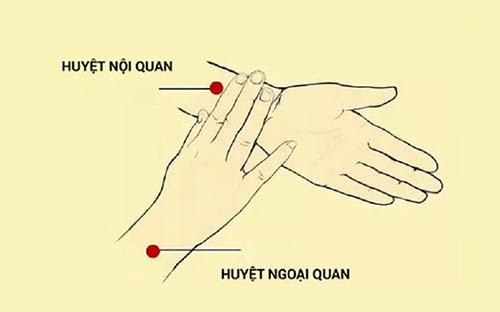 Cách xác định huyệt nội quan cổ tay