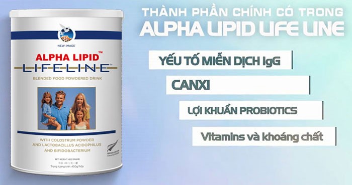 Dinh dưỡng bên trong Sữa non Alpha Lipid
